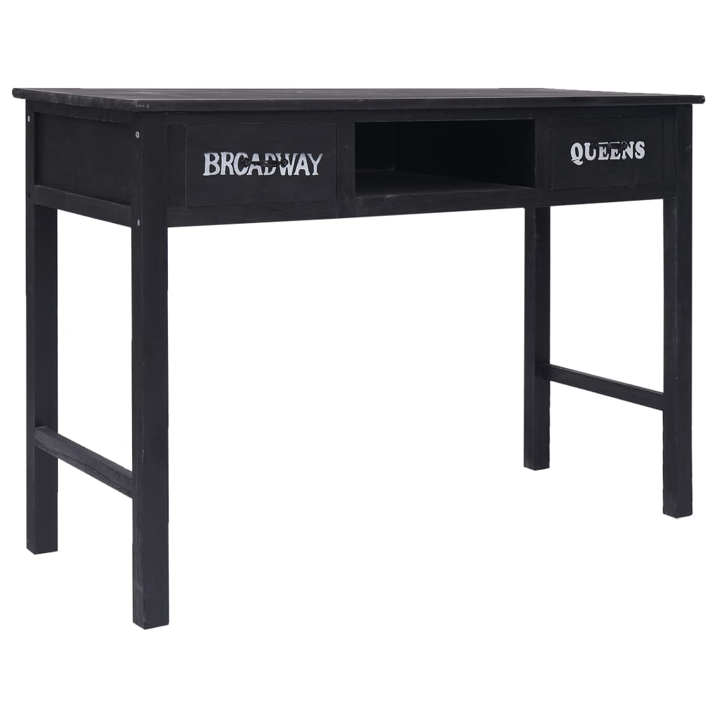 vidaXL Mesa consola 110x45x76 cm madeira preto