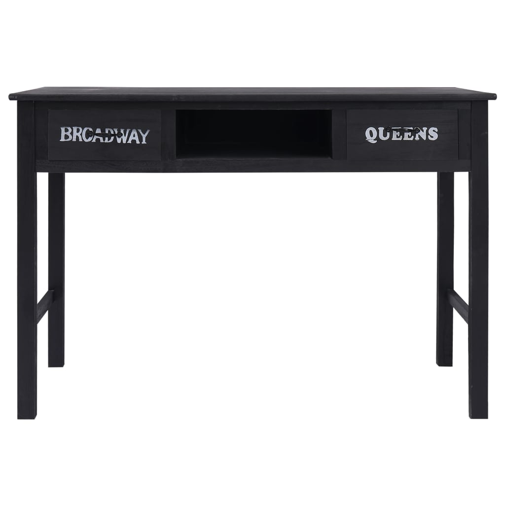 vidaXL Mesa consola 110x45x76 cm madeira preto