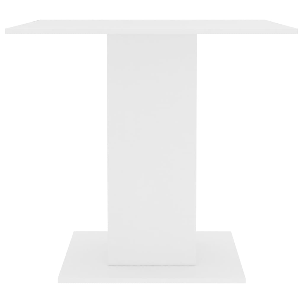 vidaXL Mesa de jantar 80x80x75 cm contraplacado branco