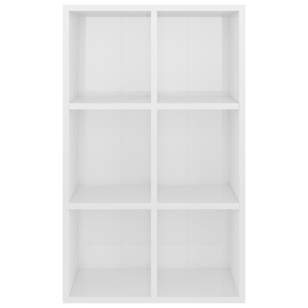 vidaXL Estante/aparador 66x30x98 cm contraplacado branco brilhante