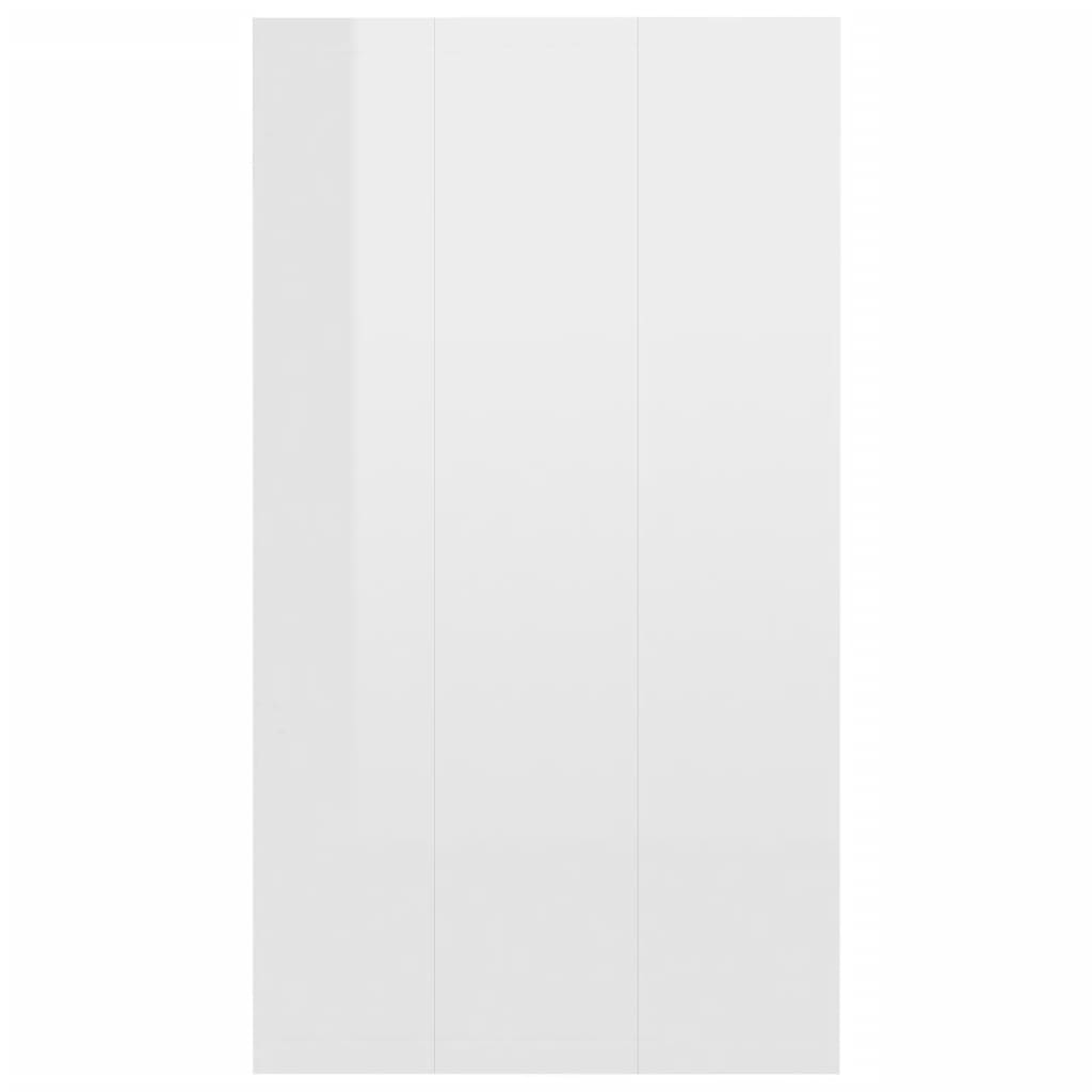 vidaXL Estante/aparador 66x30x98 cm contraplacado branco brilhante