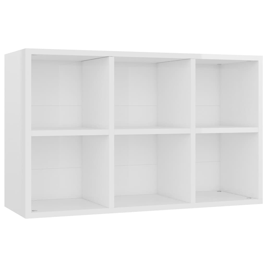 vidaXL Estante/aparador 66x30x98 cm contraplacado branco brilhante