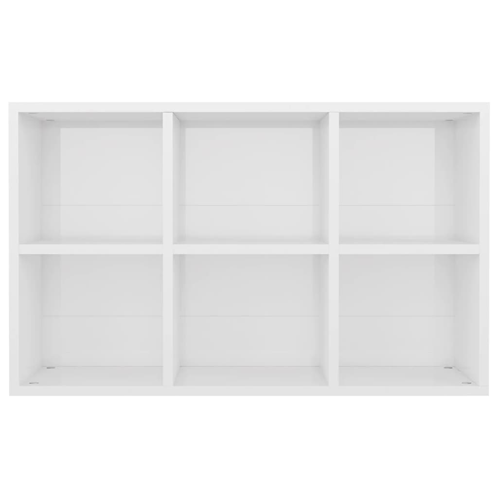 vidaXL Estante/aparador 66x30x98 cm contraplacado branco brilhante