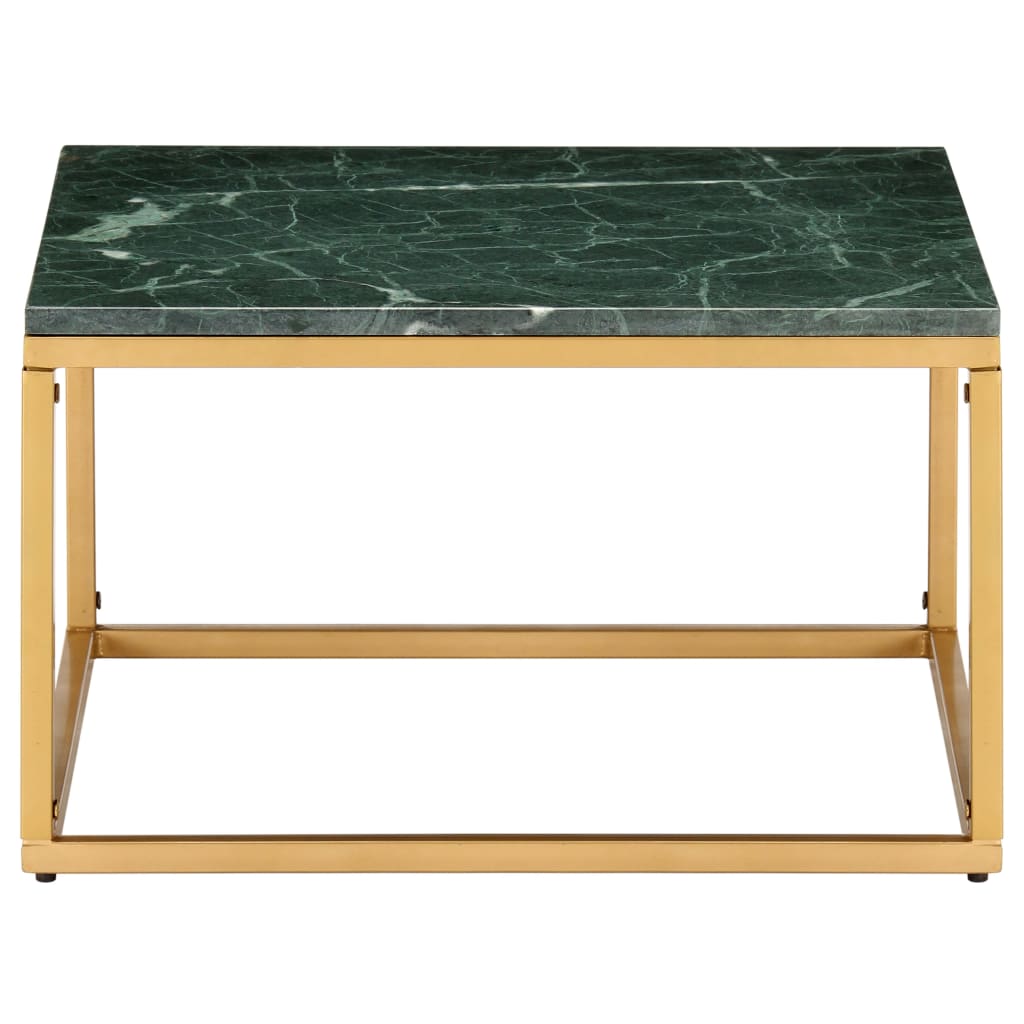 vidaXL Mesa de centro 60x60x35cm pedra genuína textura mármore verde