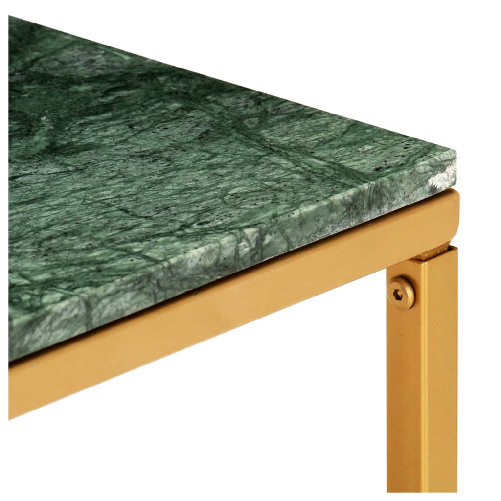 vidaXL Mesa de centro 60x60x35cm pedra genuína textura mármore verde