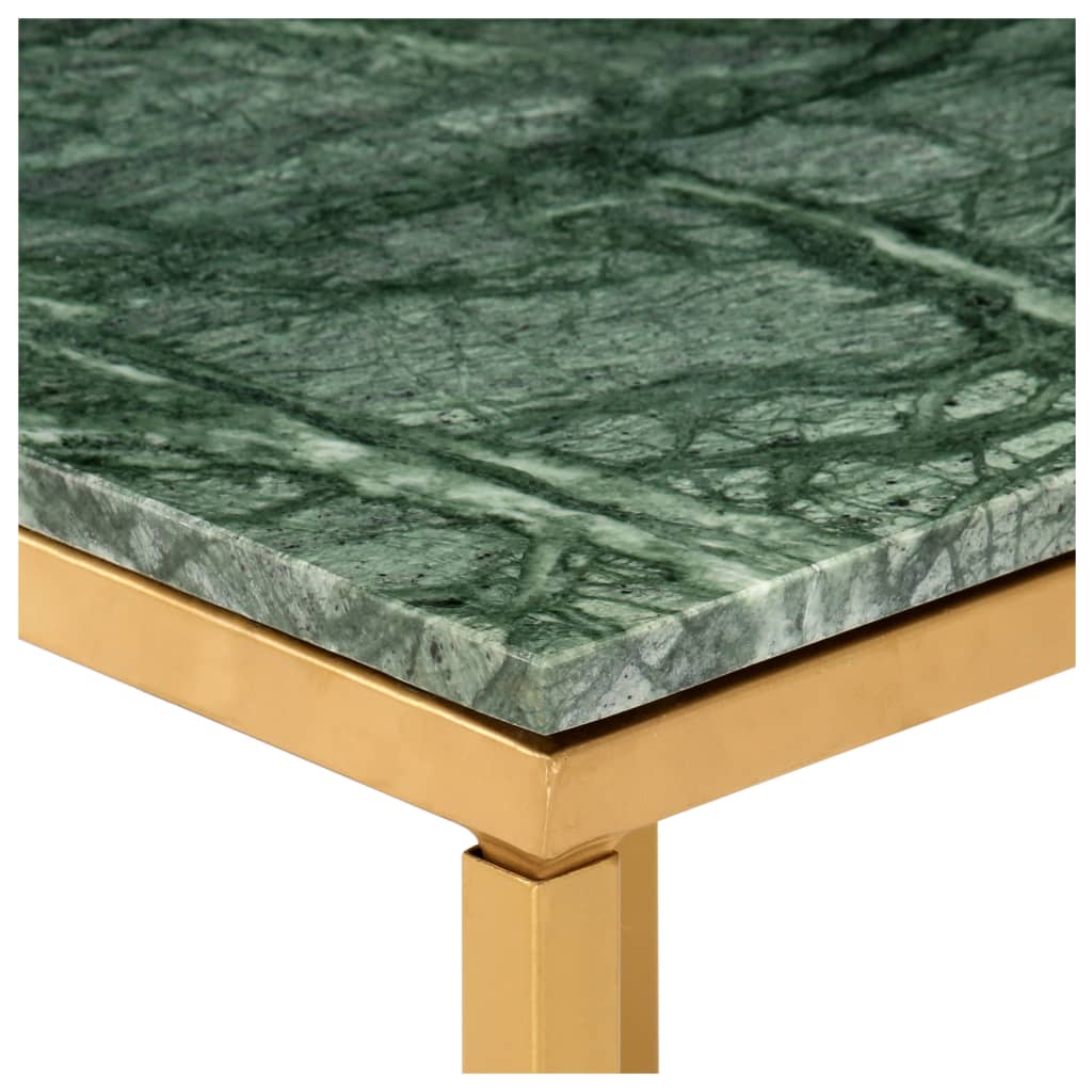 vidaXL Mesa de centro 60x60x35cm pedra genuína textura mármore verde