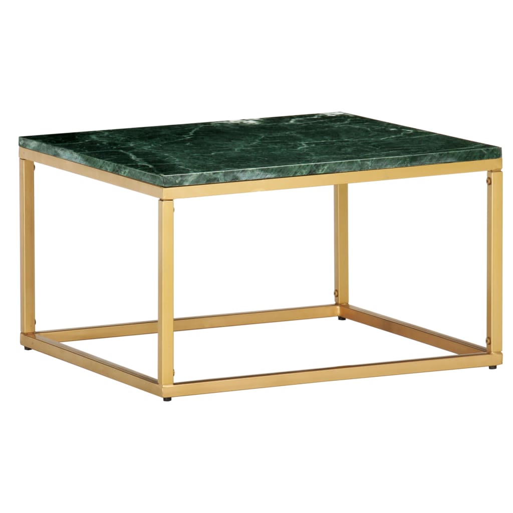 vidaXL Mesa de centro 60x60x35cm pedra genuína textura mármore verde