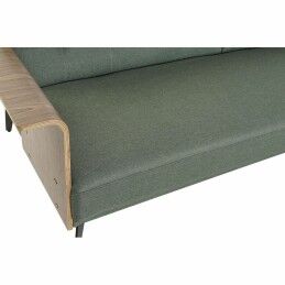 DKD Home Decor|Sofá-cama DKD Home Decor 203 x 87 x 81 cm Preto Metal Castanho Verde
