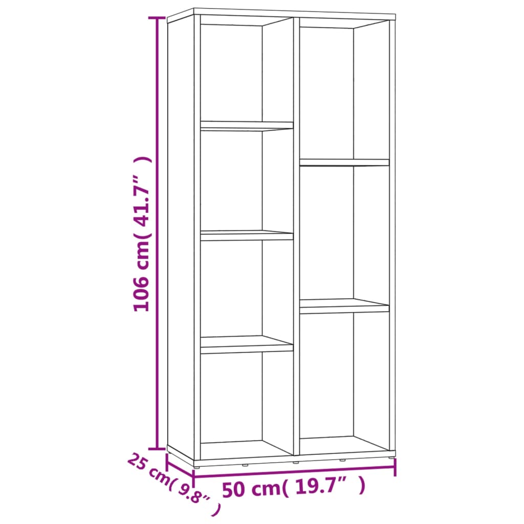 vidaXL Estante 50x25x106 cm derivados de madeira carvalho sonoma