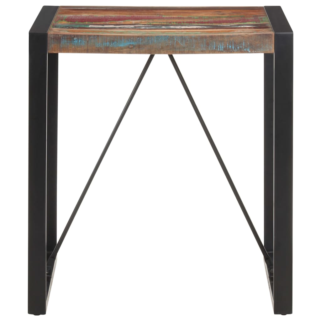 vidaXL Mesa de jantar 70x70x75 cm madeira recuperada maciça