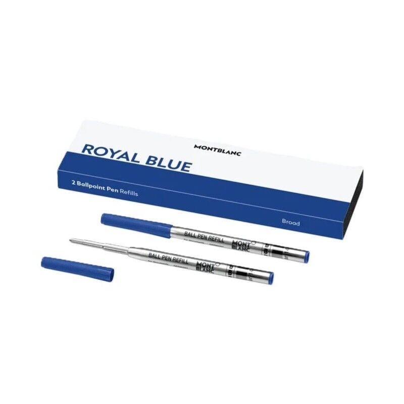 Montblanc|Caneta sobresselente Montblanc ROYAL BLUE - REFILLS  BALL PEN - BROAD - 2 PCS Azul 2 Unidades