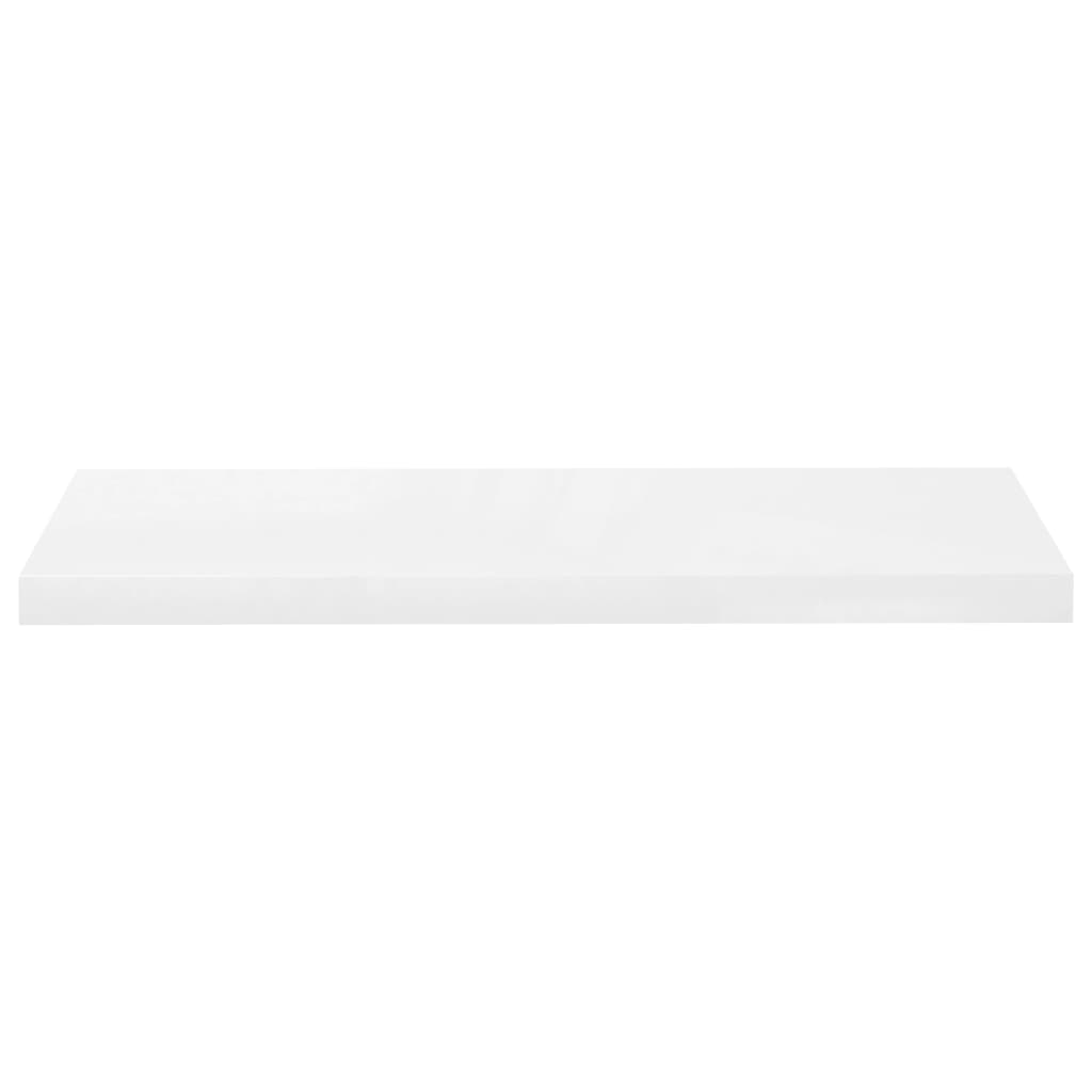 vidaXL Prateleira de parede suspensa 80x23,5x3,8 cm MDF branco