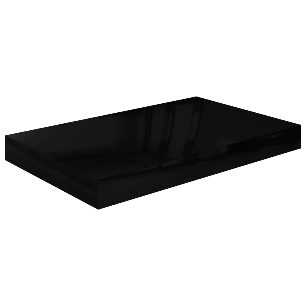 vidaXL Prateleiras de parede suspensas 2 pcs 40x23x3,8cm MDF preto