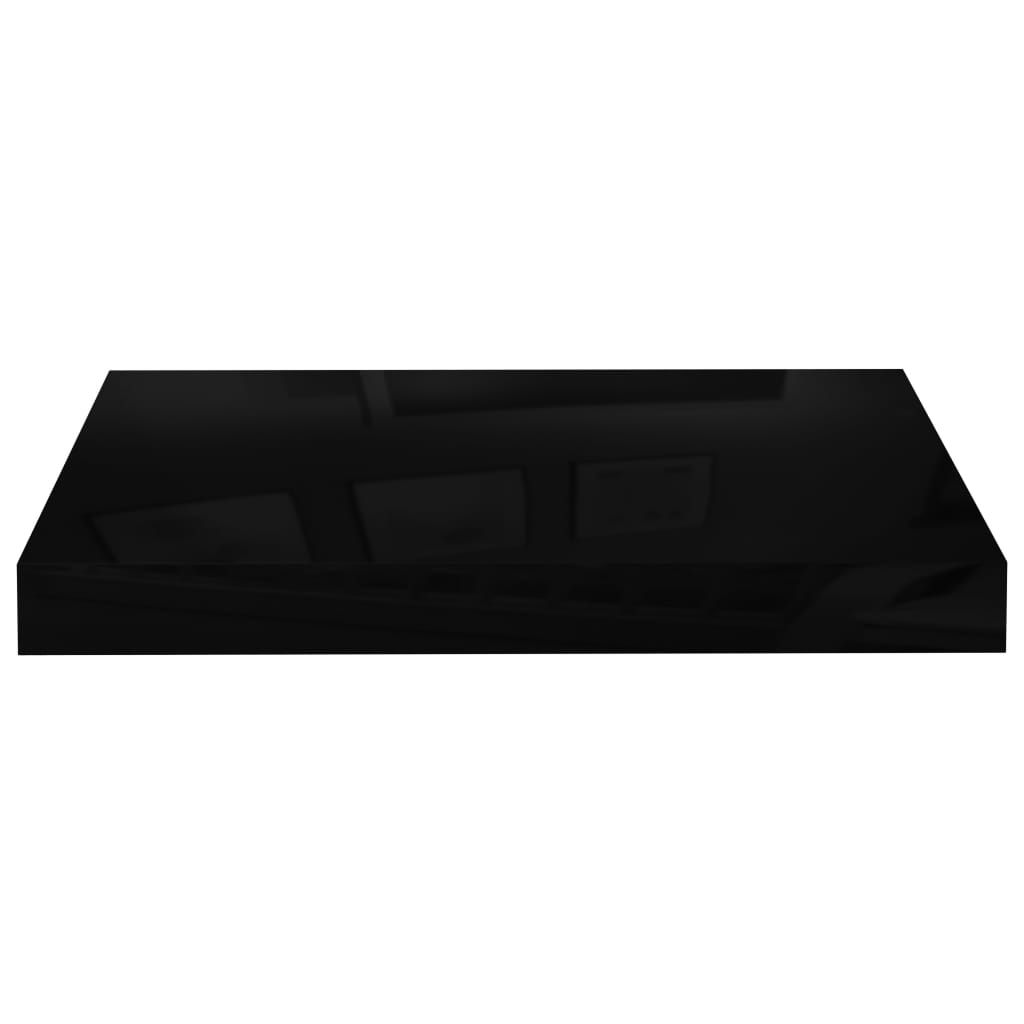 vidaXL Prateleiras de parede suspensas 2 pcs 40x23x3,8cm MDF preto