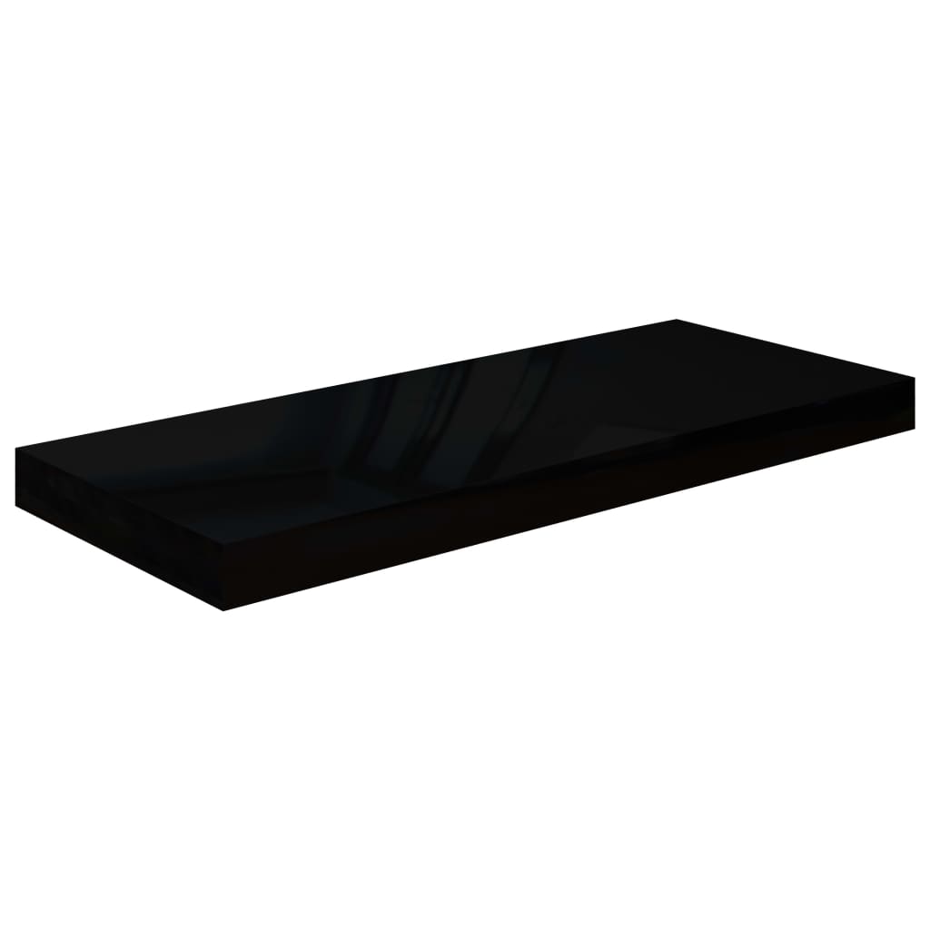 vidaXL Prateleiras de parede suspensas 2 pcs 60x23,5x3,8 cm MDF preto