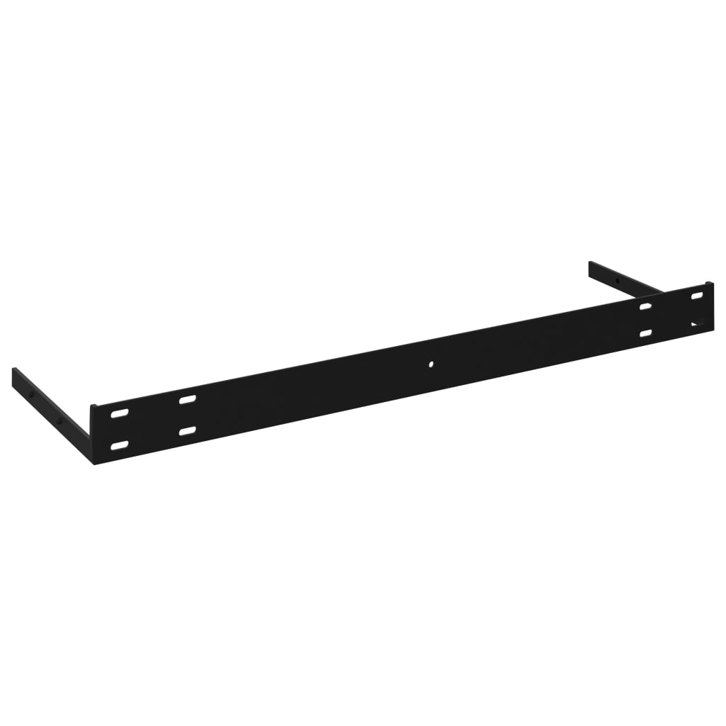 vidaXL Prateleiras de parede suspensas 2 pcs 120x23,5x3,8cm MDF preto