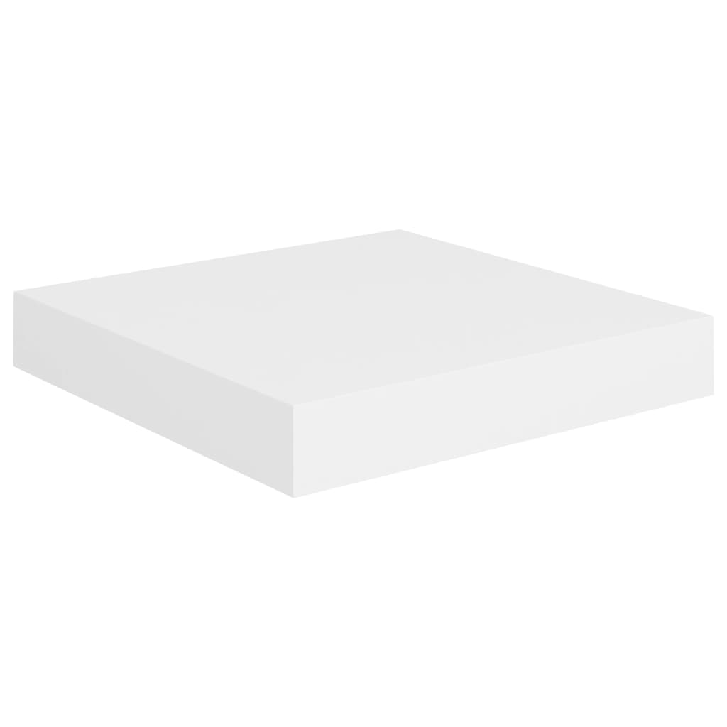 vidaXL Prateleiras de parede suspensas 2 pcs 23x23,5x3,8cm MDF branco