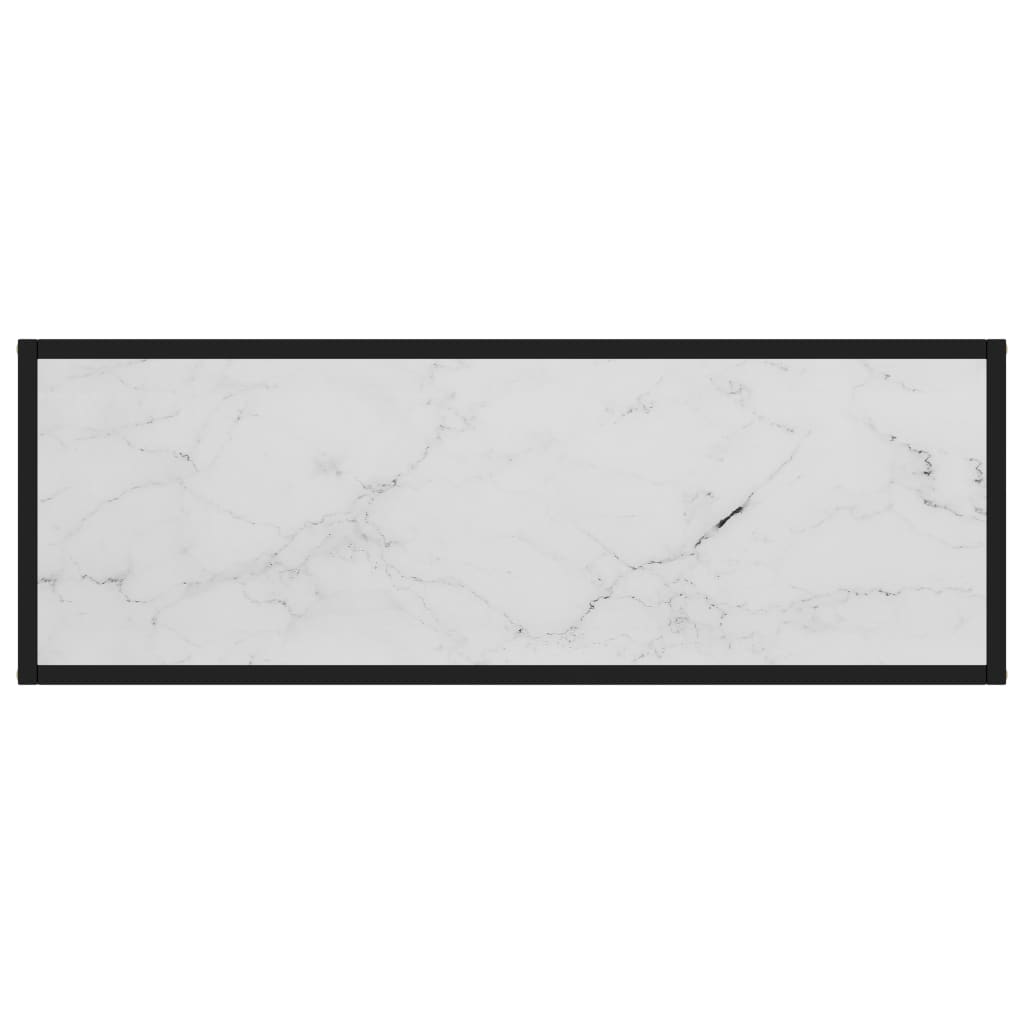 vidaXL Mesa consola 100x35x75 cm vidro temperado branco