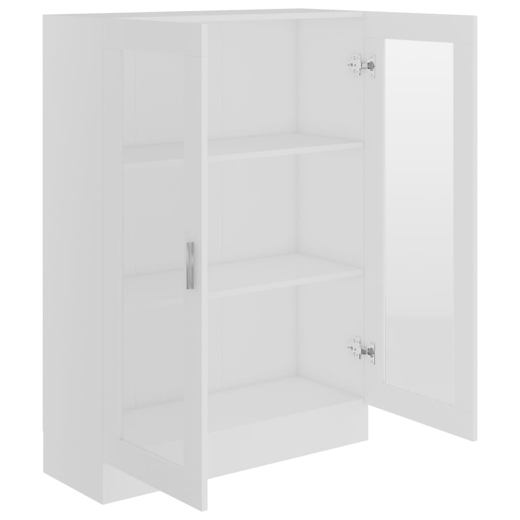 vidaXL Armário vitrine 82,5x30,5x115 cm contraplacado branco