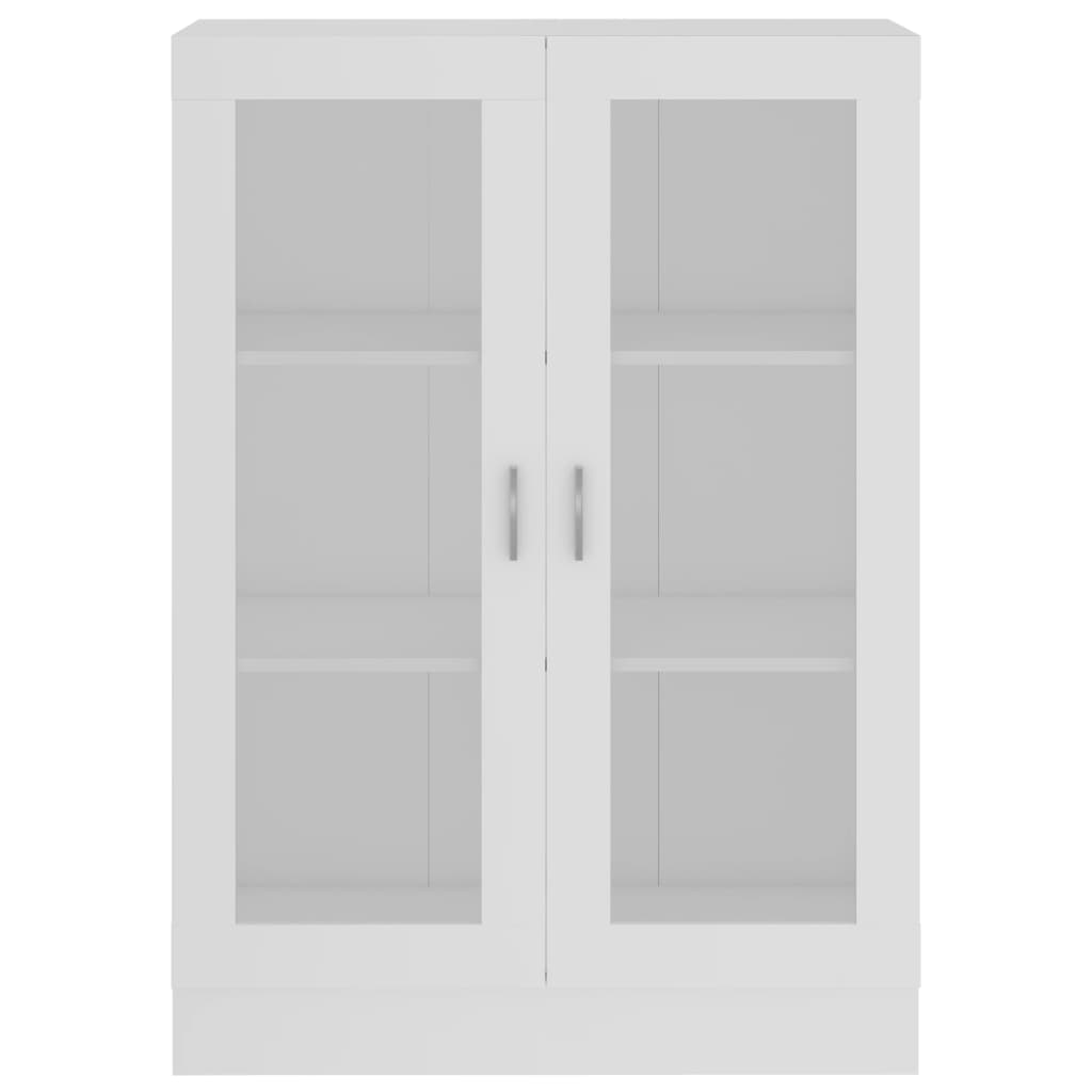 vidaXL Armário vitrine 82,5x30,5x115 cm contraplacado branco