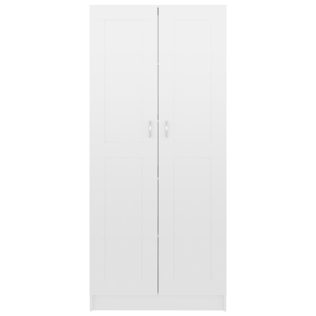 vidaXL Estante 82,5x30,5x185,5 cm contraplacado branco brilhante