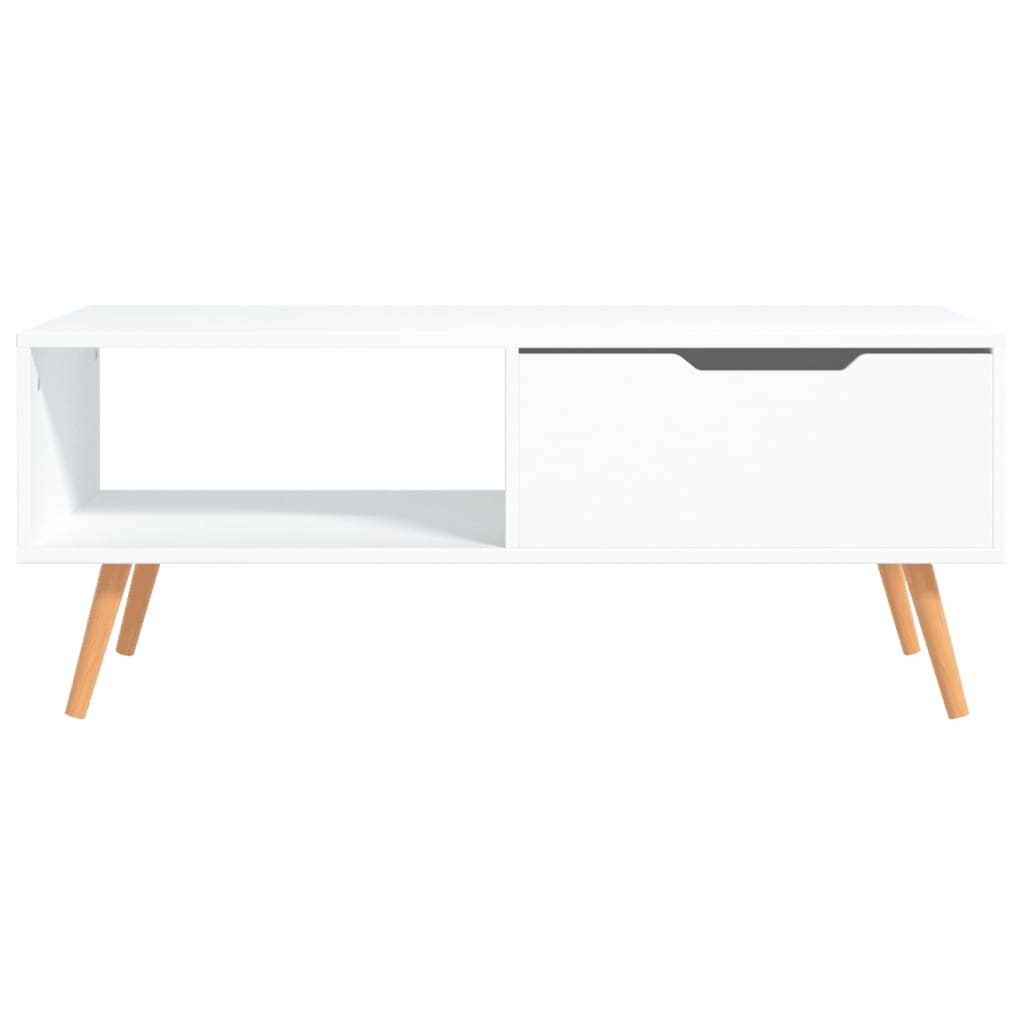 vidaXL Mesa de centro 100x49,5x43 cm derivados de madeira branco