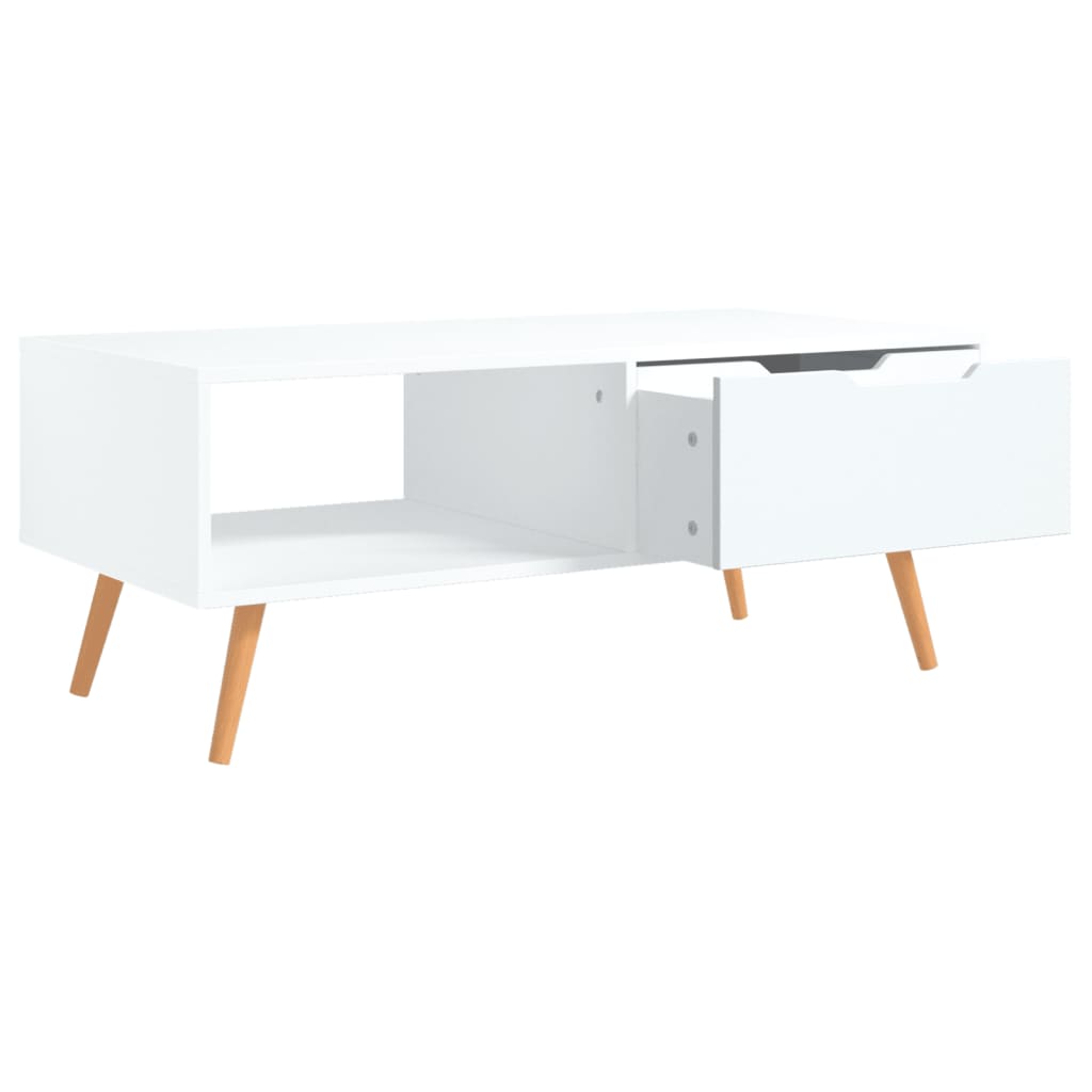 vidaXL Mesa de centro 100x49,5x43 cm derivados de madeira branco