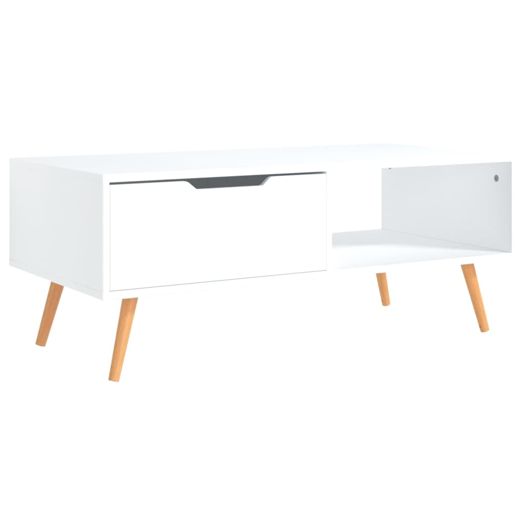 vidaXL Mesa de centro 100x49,5x43 cm derivados de madeira branco