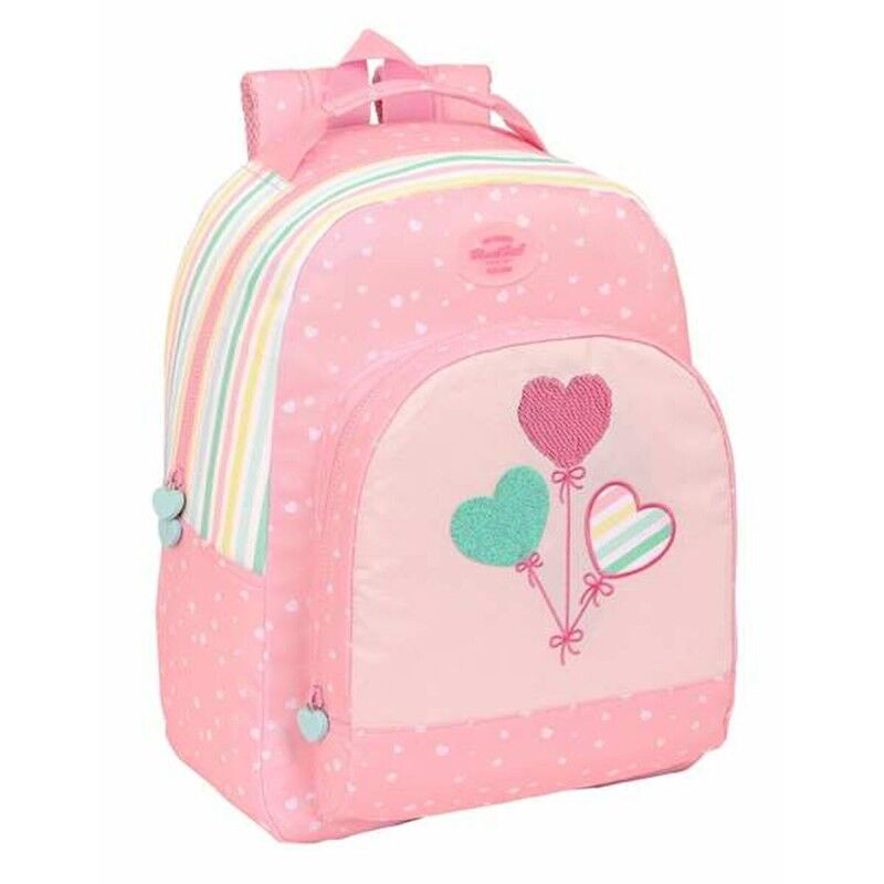 BlackFit8|Mochila Escolar BlackFit8 Globitos Cor de Rosa 32 x 42 x 15 cm