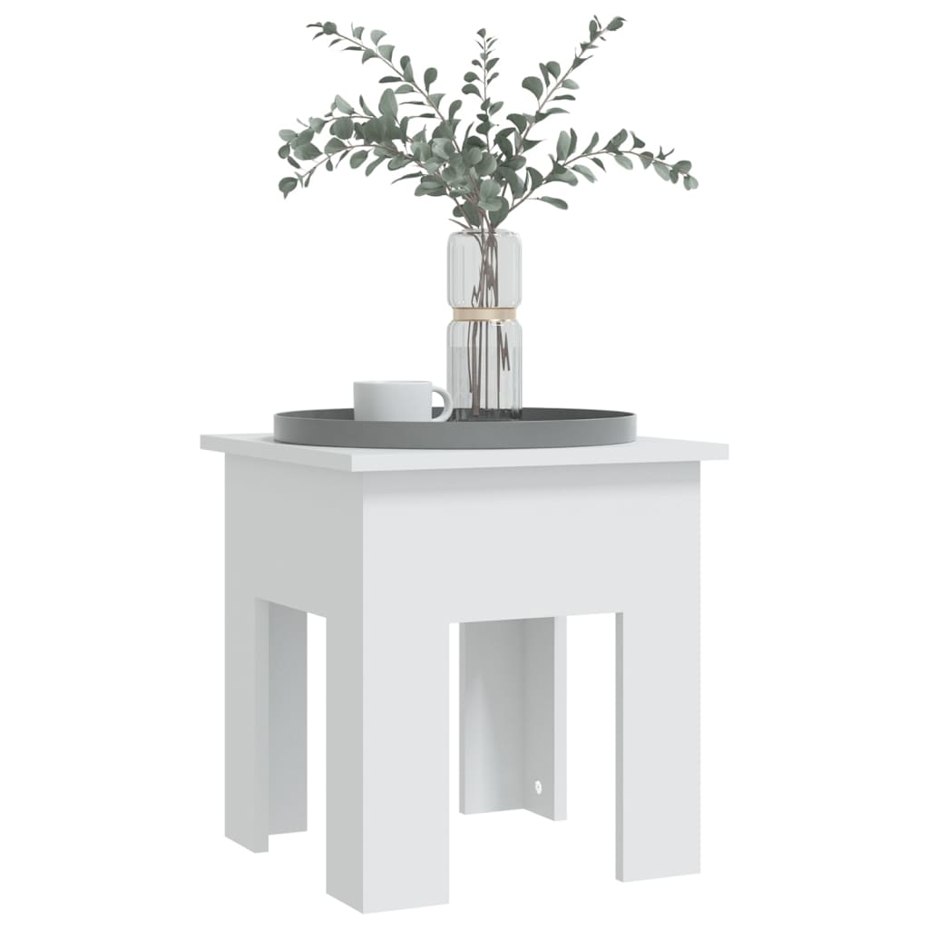 vidaXL Mesa de centro 40x40x42 cm aglomerado branco