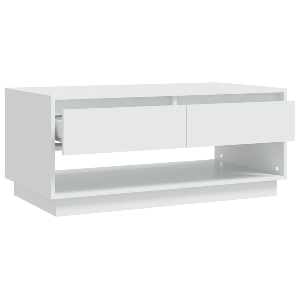 vidaXL Mesa de centro 102,5x55x44 cm contraplacado branco