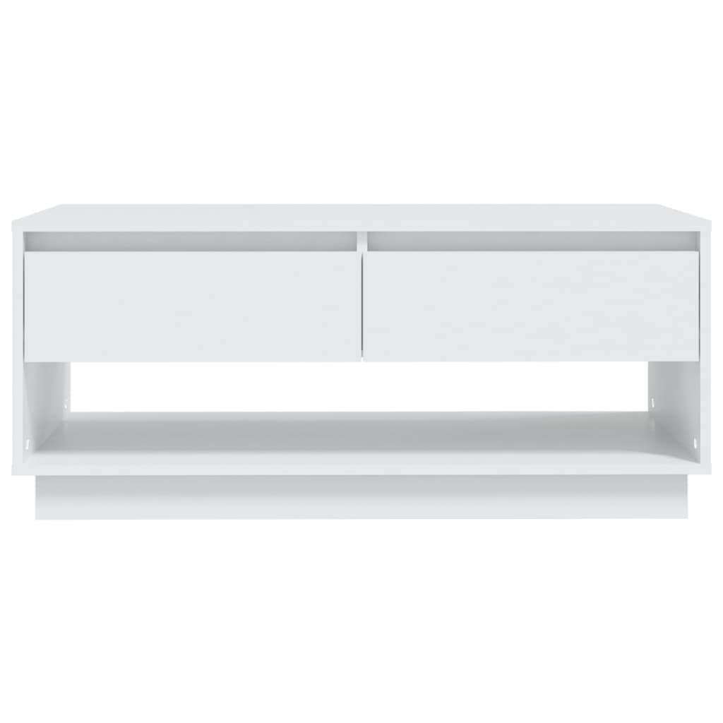 vidaXL Mesa de centro 102,5x55x44 cm contraplacado branco