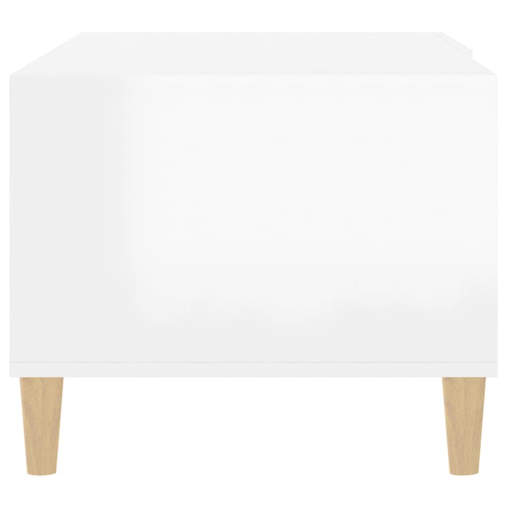 vidaXL Mesa de centro 89,5x50x40 cm derivados madeira branco brilhante