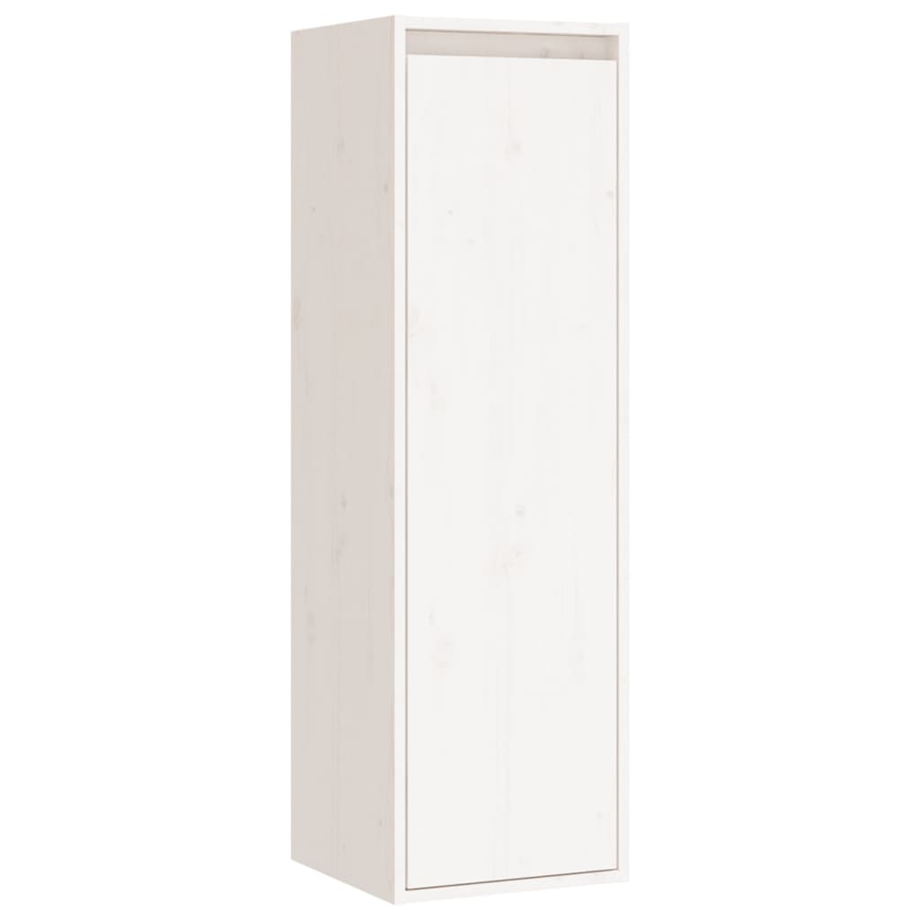 vidaXL Armários de parede 2 pcs 30x30x100 cm pinho maciço branco