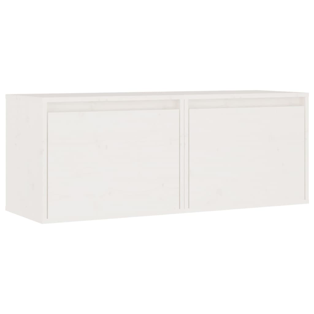 vidaXL Armários de parede 2 pcs 45x30x35 cm pinho maciço branco