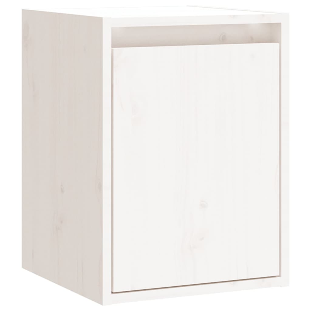 vidaXL Armários de parede 2 pcs 30x30x40 cm pinho maciço branco