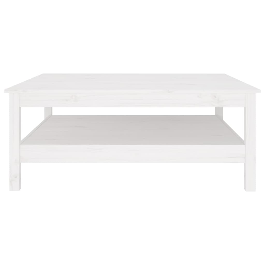 vidaXL Mesa de centro 100x100x40 cm pinho maciço branco