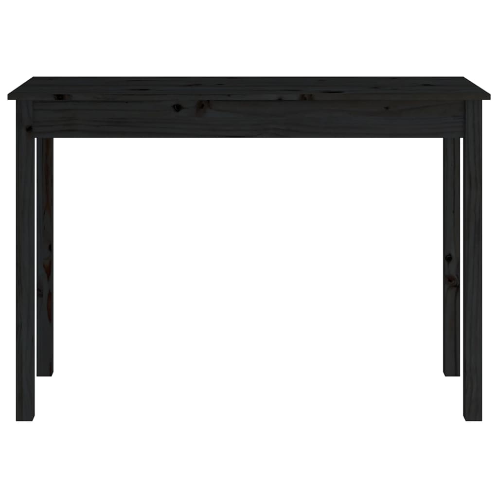 vidaXL Mesa consola 110x40x75 cm madeira de pinho maciça preto