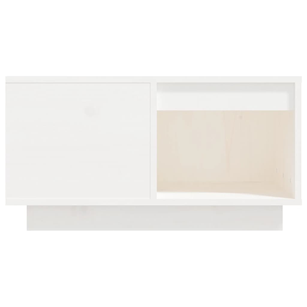 vidaXL Mesa de centro 60x61x32,5 cm madeira de pinho maciça branco