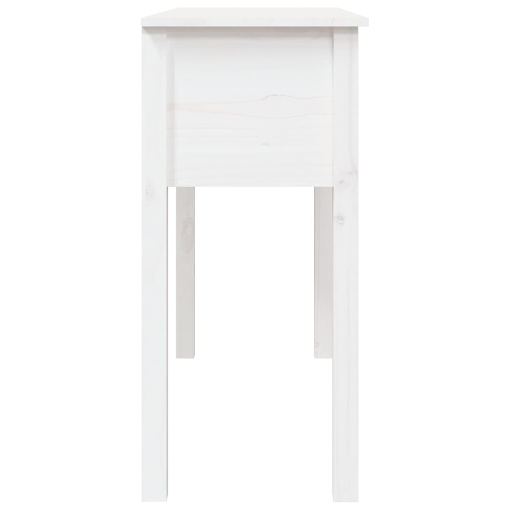 vidaXL Mesa consola 100x35x75 cm pinho maciço branco