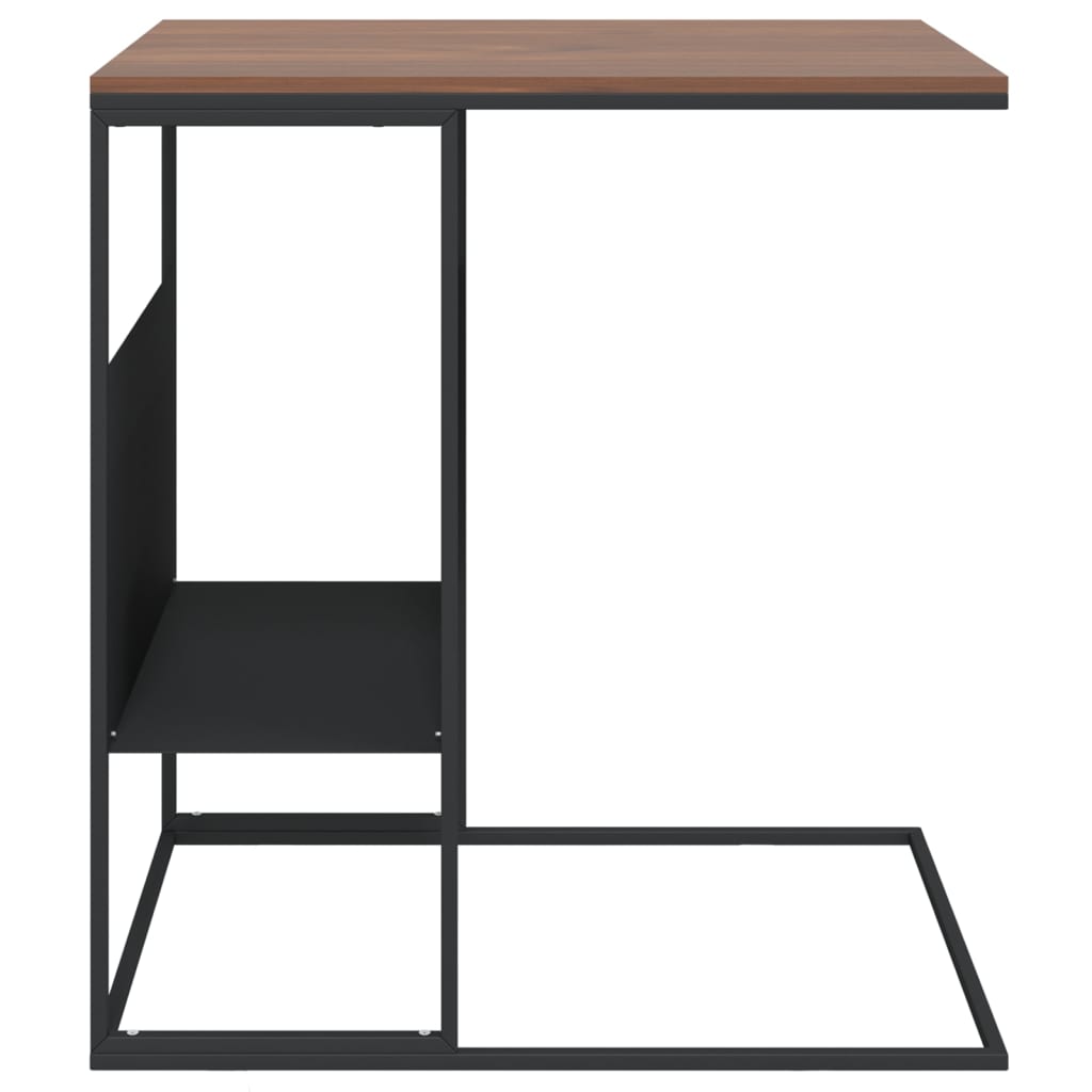 vidaXL Mesa de apoio 55x36x59,5 cm derivados de madeira preto