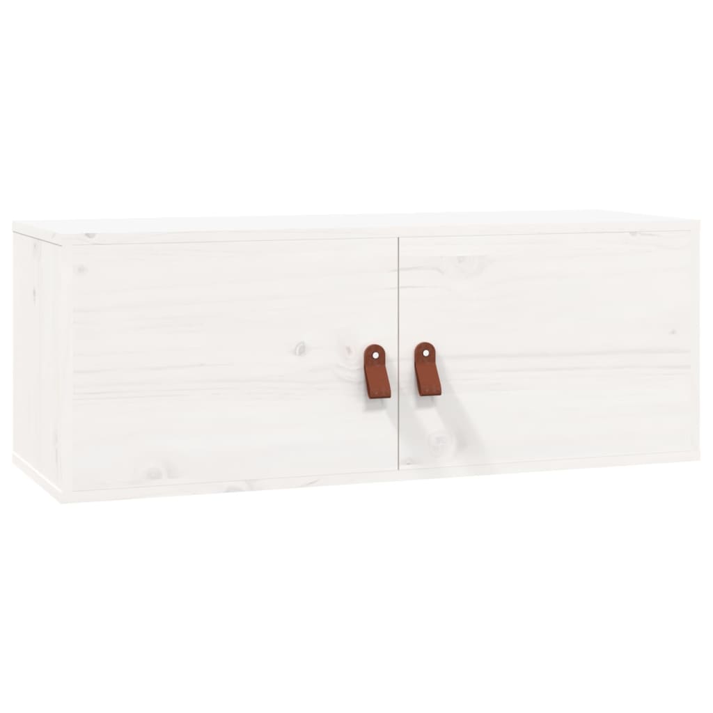 vidaXL Armários de parede 2 pcs 80x30x30 cm pinho maciço branco