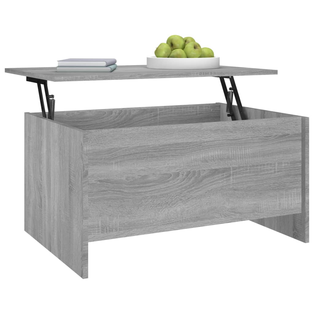 vidaXL Mesa de centro 80x55,5x41,5cm derivados de madeira sonoma cinza