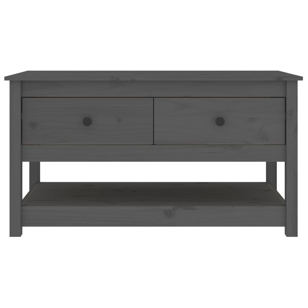 vidaXL Mesa de centro 102x49x55 cm pinho maciço cinza