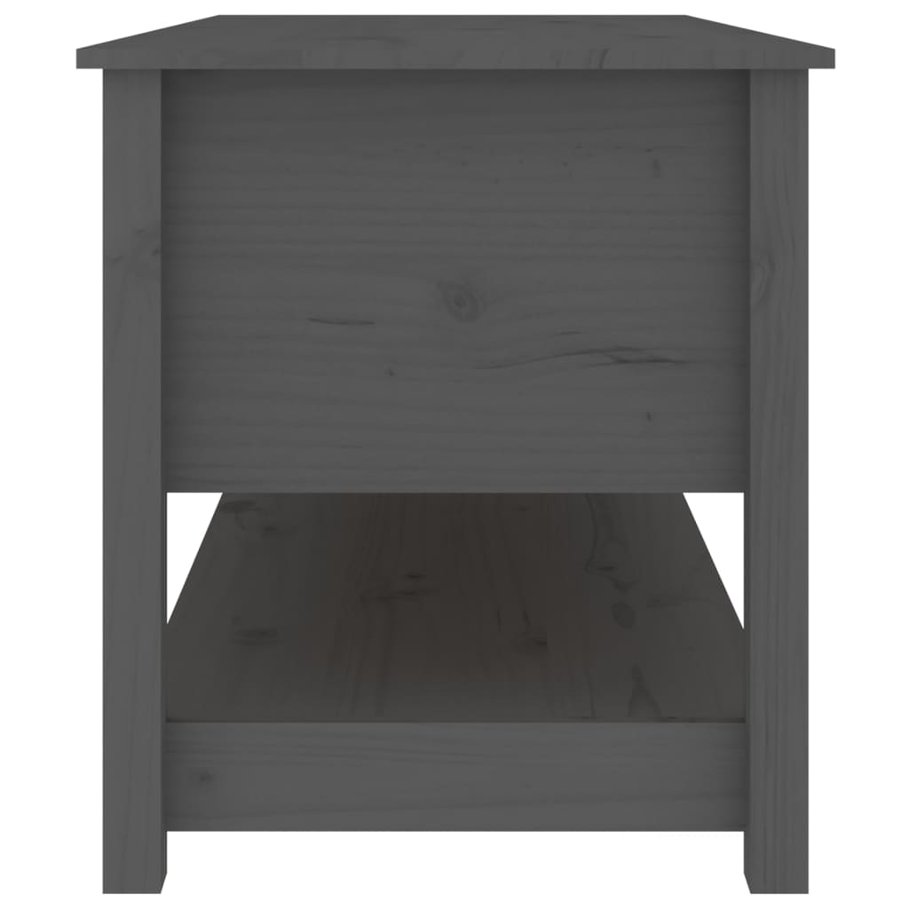 vidaXL Mesa de centro 102x49x55 cm pinho maciço cinza