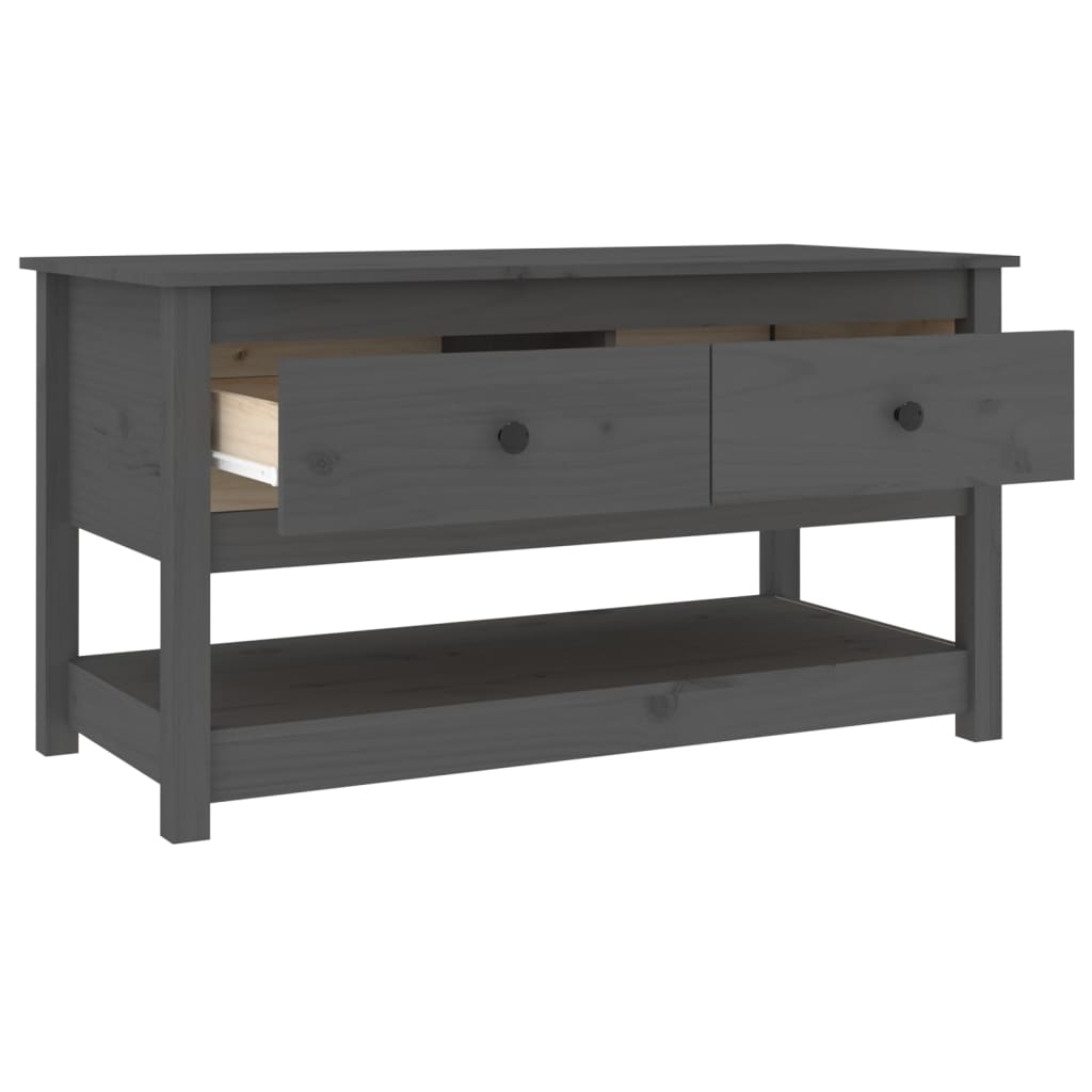 vidaXL Mesa de centro 102x49x55 cm pinho maciço cinza