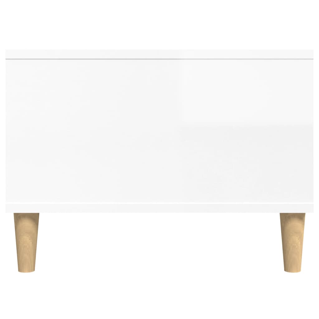 vidaXL Mesa de centro 90x50x36,5 cm derivados madeira branco brilhante