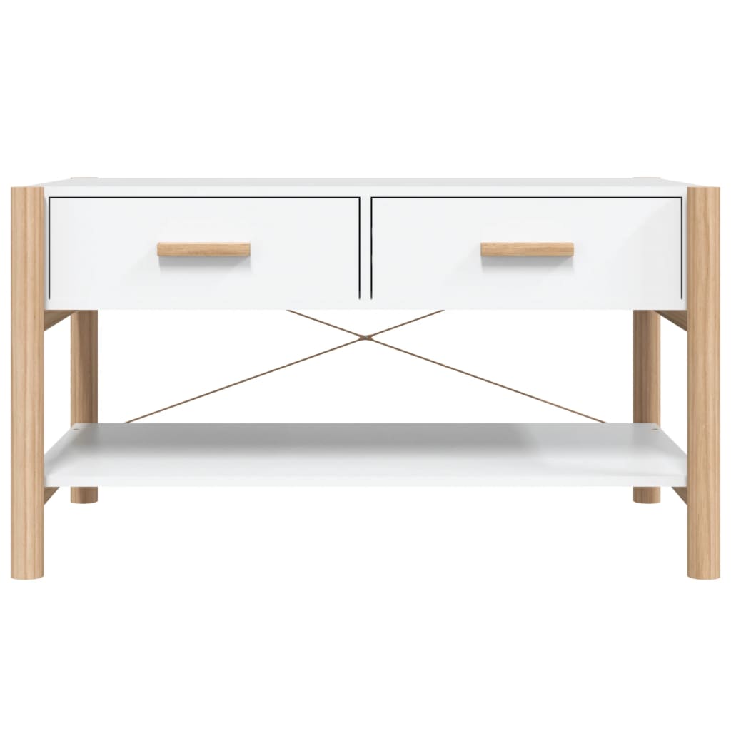 vidaXL Mesa de centro 82x48x45 cm derivados de madeira branco