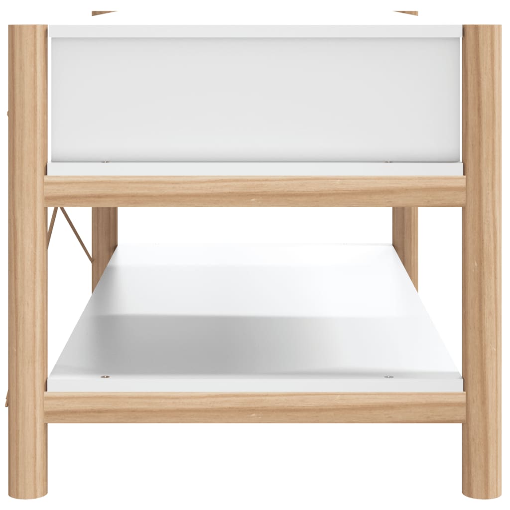 vidaXL Mesa de centro 82x48x45 cm derivados de madeira branco