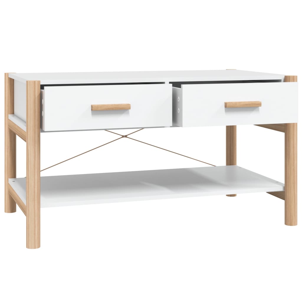 vidaXL Mesa de centro 82x48x45 cm derivados de madeira branco